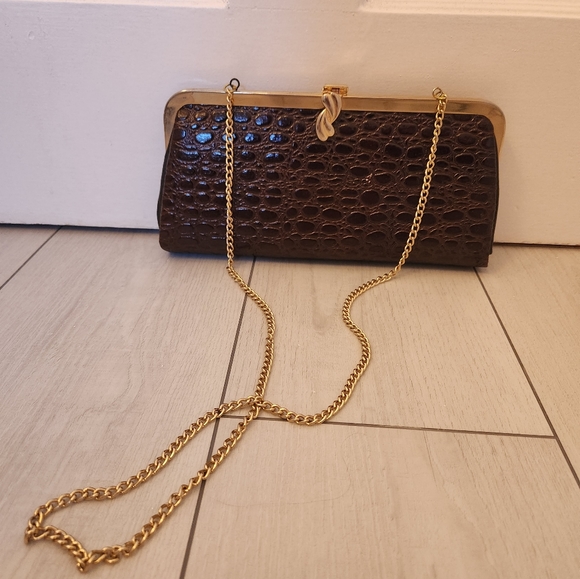 🤎 Vintage 80's Brown Crossbody/Clutch 🤎 - Picture 4 of 6